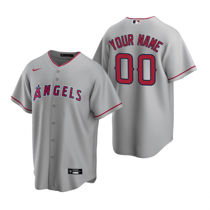 Youth Los Angeles Angels Active Player Custom Gray Cool Base Stitched Jersey